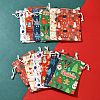 12Pcs 6 Styles Christmas Theme Cloth Printed Storage Bags ABAG-FS0001-09-7