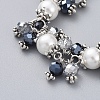 Glass Pearl Charm Bracelets BJEW-JB04648-3