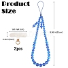 Round Synthetic Moonstone Beaded Mobile Straps HJEW-SW00042-03-2