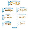 Tibetan Style Alloy Infinity Connectors & Heart Beat Shapes  Links & Word Love Pendants  PALLOY-TA0001-93G-RS-25