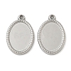 304 Stainless Steel Pendant Cabochon Settings STAS-D127-18B-P-1