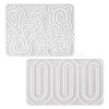 2Pcs 2 Styles Silicone Bookmark Molds DIY-TA0015-10-2