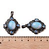 Synthetic Opalite Rhombus Pendants G-K363-02R-08-3
