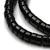 Natural Black Stone Beads Strands G-F631-A14-01-3