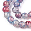 Baking Paint Crackle Glass Bead Strands DGLA-R053-05H-3