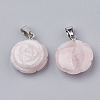 Natural Rose Quartz Pendants G-S343-15-2