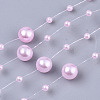 ABS Plastic Imitation Pearl Beaded Trim Garland Strand SACR-T354-01D-1