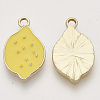 Light Gold Plated Alloy Charms X-ENAM-T009-04-2