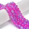 1 Strand Transparent Crackle Glass Round Beads Strands X-CCG-Q002-10mm-09-4