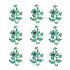 Chinese Style Alloy Enamel Chandelier Components Links X-ENAM-E329-67A-G-2