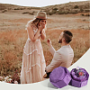 Velvet Cover Plastic Couple Ring Box VBOX-WH20003-001K-4
