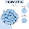 80Pcs Round Silicone Focal Beads SIL-SZ0001-24-29-2