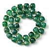 Natural Dyed & Heated Green Onyx Agate Beads Strands G-Q010-A16-01-3