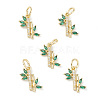 Rack Plating Brass Pave Cubic Zirconia Charms KK-G464-08LG-4