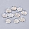 Natural White Agate Cabochons G-P393-R62-12MM-1