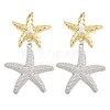Brass Micro Pave Cubic Zirconia Dangle Stud Earrings EJEW-G471-29D-GP-4