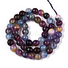 Dyed Natural White Jade Beads Strands G-T139-8mm-60-08-2