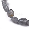 Natural Labradorite Bead Stretch Bracelets BJEW-K213-33-3