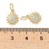 Brass Micro Pave Cubic Zirconia Pendants KK-D386-16G-02-3