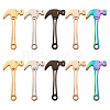 Biyun 10Pcs 5 Colors 304 Stainless Steel Pendants FIND-BY0001-03-1