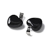Natural Black Agate Pendants G-I311-A16-01-2