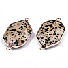 Natural Dalmatian Jasper Links Connectors G-T131-48G-04-3