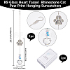 Pet Memorial Alloy Rhinestone Cat Paw Print Hanging Suncatchers HJEW-WH20022-03S-2