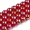 Electroplate Opaque Glass Beads Strands LS-GLAA-T032-P8mm-AB04-1
