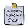 Word Everything is Going to be Okay Alloy Enamel Brooch Pins JEWB-R021-06B-1