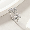 304 Stainless Steel Open Cuff Rings for Women FS-WG642B9-02-1