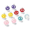 10Pcs 5 Colors Opaque Resin Pendants RESI-YW0001-50-2