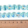 Electroplate Transparent Glass Beads Strands EGLA-N056-01A-03-4