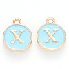 Golden Plated Alloy Enamel Charms ENAM-S118-04X-1