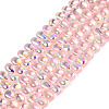 Electroplate Transparent Glass Beads Strands EGLA-N057-01A-06-1