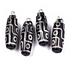 Tibetan Style 9-EyedZi Pendants G-T131-92A-1
