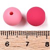 Rubberized Style Imitated Silicone Acrylic Beads MACR-T048-01C-15-3