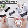 4Pcs 4 Colors Braided Round Waxed Polyester Cords YC-CL0001-04-6