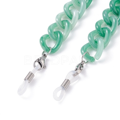 Acrylic Curb Chain Eyeglasses Chains AJEW-EH00385-1