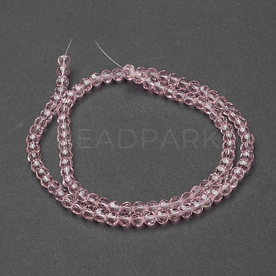 Faceted(32 Facets) Round Glass Beads Strands X-EGLA-J042-4mm-19-1