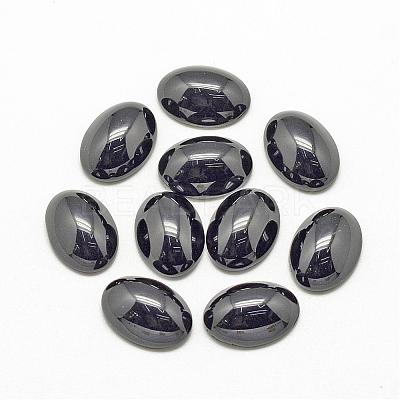 Natural Black Stone Cabochons G-R415-8x10-46-1
