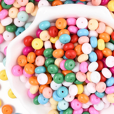 200Pcs Opaque Baking Paint Glass Seed Beads SEED-PA0001-01F-1