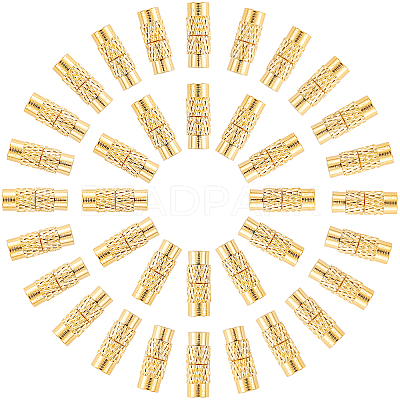 Column Brass Screw Clasps KK-PH0035-95G-1