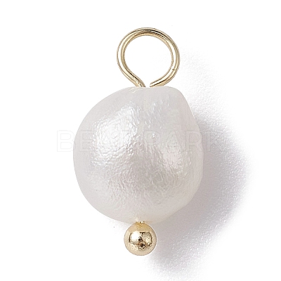 Natural Pearl Potato Charms PALLOY-JF02199-03-1