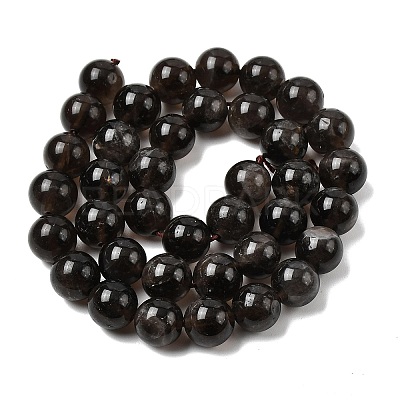 Natural Smoky Quartz Beads Strands X-G-B167-A09-10mm-1