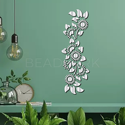 2Pcs Mirror Wall Stickers DIY-CN0001-97-1