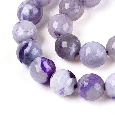 Dyed & Heated Natural Fire Crackle Agate Beads Strands G-N359-01B-08-1