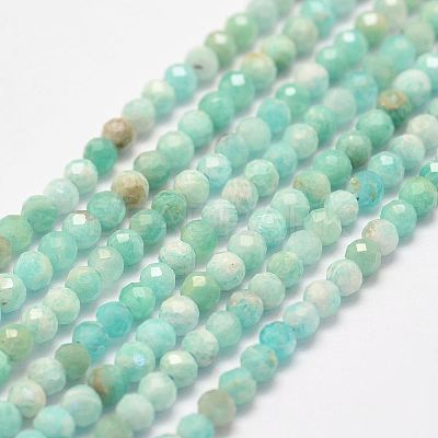 Natural Amazonite Bead Strands G-P279-42-3mm-1