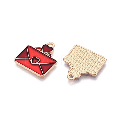Valentine's Day Theme Alloy Enamel Pendants ENAM-T020-50J-01-1