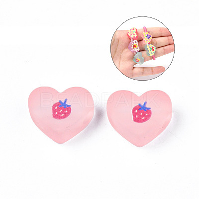 Transparent Printed Acrylic Beads MACR-S373-124-H10-1