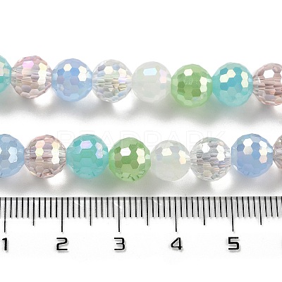 Electroplate Glass Bead Strands GLAA-Z006-01B-1